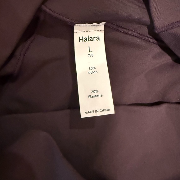 Halara High-Rise 7/8 Leggings | Plum Burgundy | Size L - Picture 2 of 4